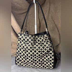NWT Coach Madison Phoebe op art sateen shoulder bag 26448